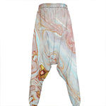 Pink Gold Liquid Marble Print Hammer Pants