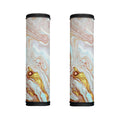 Pink Gold Liquid Marble Print Handle Covers