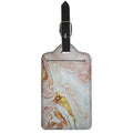 Pink Gold Liquid Marble Print Luggage Tag