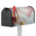 Pink Gold Liquid Marble Print Mailbox Cover