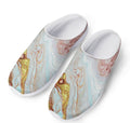 Pink Gold Liquid Marble Print Mesh Casual Shoes