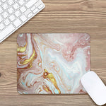 Pink Gold Liquid Marble Print Mouse Pad