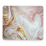 Pink Gold Liquid Marble Print Mouse Pad