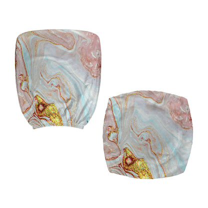Pink Gold Liquid Marble Print Office Chair Cover