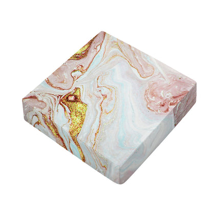 Pink Gold Liquid Marble Print Outdoor Seat Cushion Cover