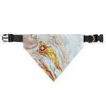 Pink Gold Liquid Marble Print Over The Collar Dog Bandana