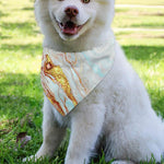 Pink Gold Liquid Marble Print Over The Collar Dog Bandana