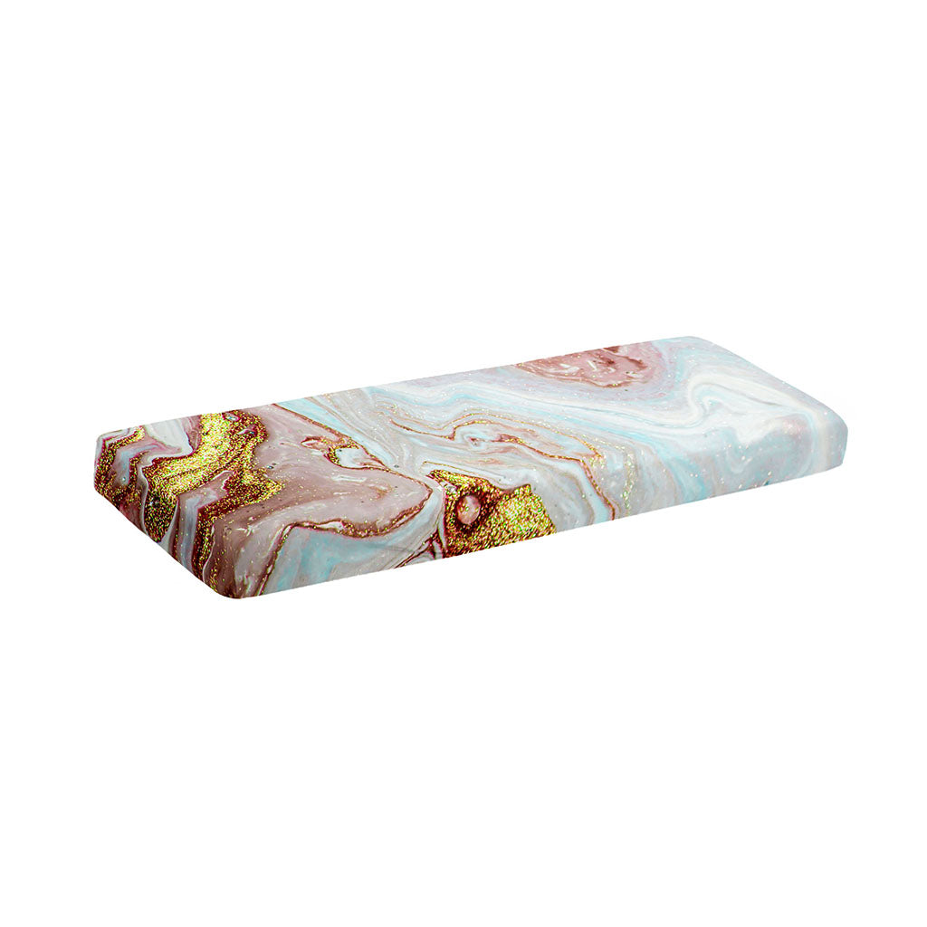 Pink Gold Liquid Marble Print Piano Keyboard Cover