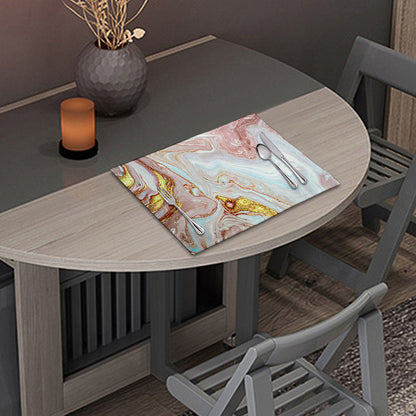 Pink Gold Liquid Marble Print Placemat