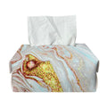 Pink Gold Liquid Marble Print Rectangle Tissue Box Cover