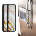 Pink Gold Liquid Marble Print Refrigerator Handle Covers