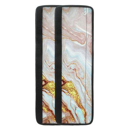 Pink Gold Liquid Marble Print Refrigerator Handle Covers