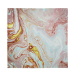 Pink Gold Liquid Marble Print Silk Bandana