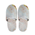 Pink Gold Liquid Marble Print Slippers