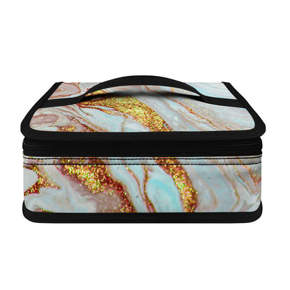 Pink Gold Liquid Marble Print Small Lunch Bag