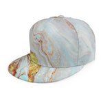 Pink Gold Liquid Marble Print Snapback Cap