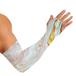 Pink Gold Liquid Marble Print Sun Protection Arm Sleeves