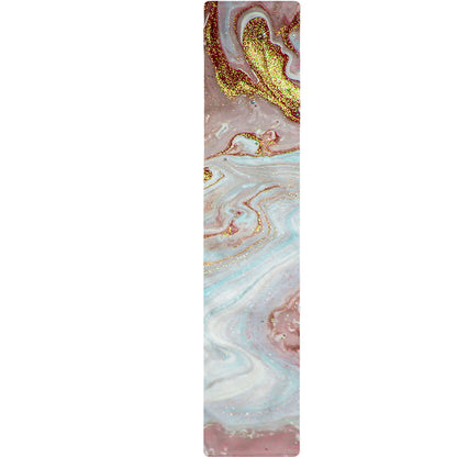 Pink Gold Liquid Marble Print Table Runner