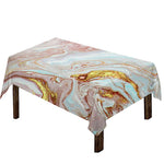 Pink Gold Liquid Marble Print Tablecloth