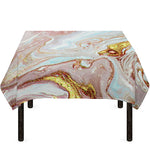 Pink Gold Liquid Marble Print Tablecloth