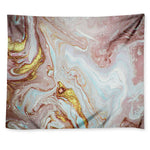 Pink Gold Liquid Marble Print Tapestry