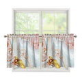 Pink Gold Liquid Marble Print Tier Curtains