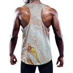 Pink Gold Liquid Marble Print Training Tank Top