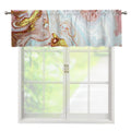 Pink Gold Liquid Marble Print Window Valance