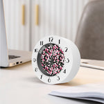 Pink Green And Black Camouflage Print Alarm Clock
