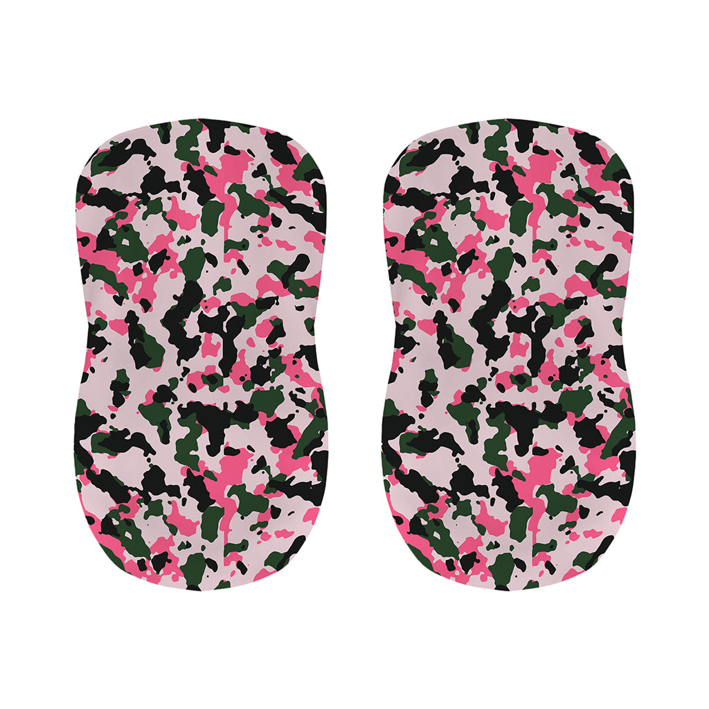 Pink Green And Black Camouflage Print Bar Stool Covers
