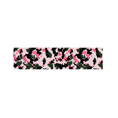 Pink Green And Black Camouflage Print Bed Runner