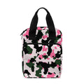 Pink Green And Black Camouflage Print Bible Tote Bag