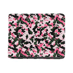 Pink Green And Black Camouflage Print Bifold Wallet
