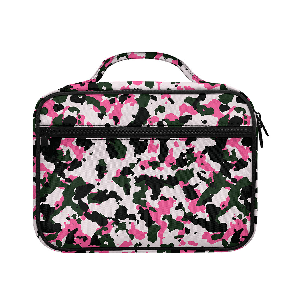 Pink Green And Black Camouflage Print Briefcase Bible Bag