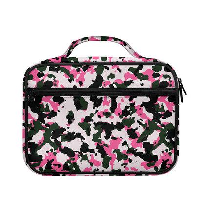 Pink Green And Black Camouflage Print Briefcase Bible Bag