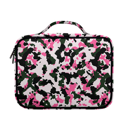 Pink Green And Black Camouflage Print Briefcase Bible Bag