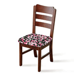 Pink Green And Black Camouflage Print Chair Cushion Cover