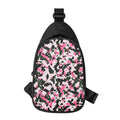 Pink Green And Black Camouflage Print Sling Bag