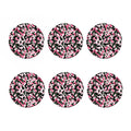Pink Green And Black Camouflage Print Coaster Set