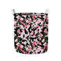 Pink Green And Black Camouflage Print Collapsible Laundry Basket