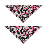 Pink Green And Black Camouflage Print Dog Bandana