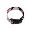 Pink Green And Black Camouflage Print Dog Collar