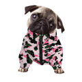 Pink Green And Black Camouflage Print Dog Zip Up Jacket