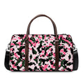 Pink Green And Black Camouflage Print Duffel Bag