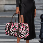 Pink Green And Black Camouflage Print Duffle Bag