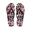 Pink Green And Black Camouflage Print Flip Flops