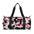 Pink Green And Black Camouflage Print Gym Bag