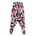 Pink Green And Black Camouflage Print Hammer Pants