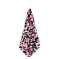 Pink Green And Black Camouflage Print Hand Towel