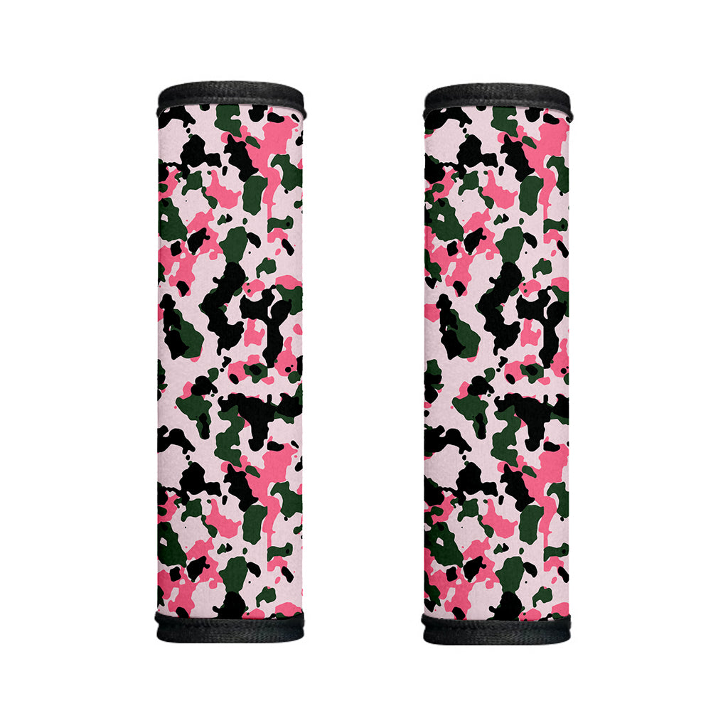 Pink Green And Black Camouflage Print Handle Covers